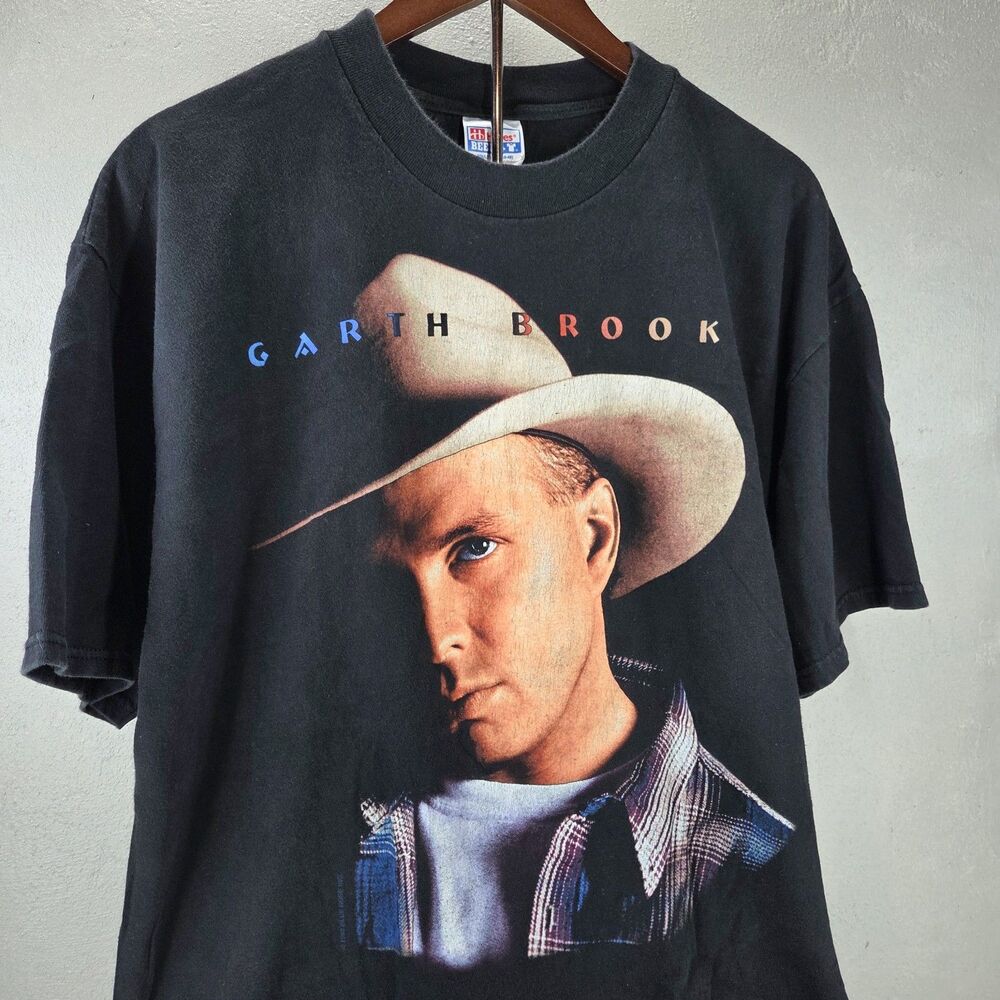 Vintage 1996 Garth Brooks Tour T Shirt Double Sided Hanes Beefy-T Sz XL